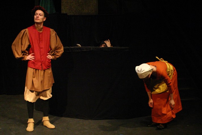 The puppeteer appears